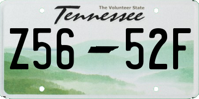 TN license plate Z5652F