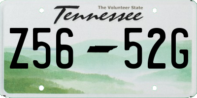 TN license plate Z5652G
