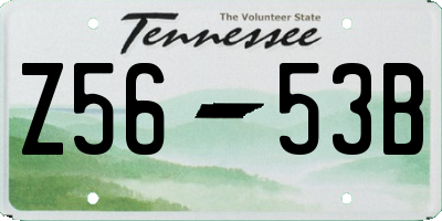 TN license plate Z5653B