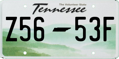 TN license plate Z5653F