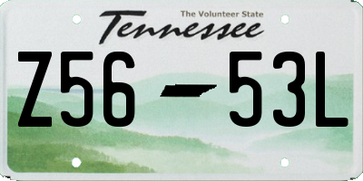 TN license plate Z5653L