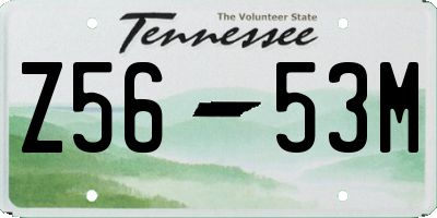 TN license plate Z5653M
