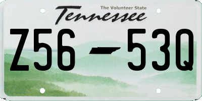 TN license plate Z5653Q