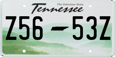 TN license plate Z5653Z