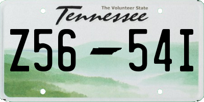 TN license plate Z5654I