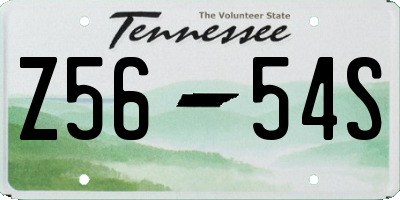 TN license plate Z5654S