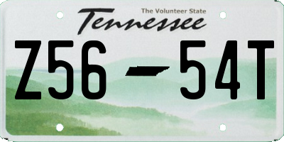TN license plate Z5654T