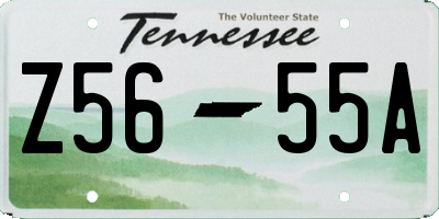 TN license plate Z5655A