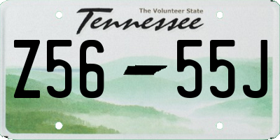 TN license plate Z5655J