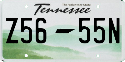 TN license plate Z5655N