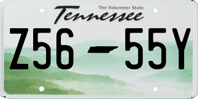 TN license plate Z5655Y