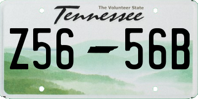 TN license plate Z5656B