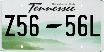 TN license plate Z5656L