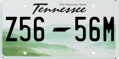 TN license plate Z5656M