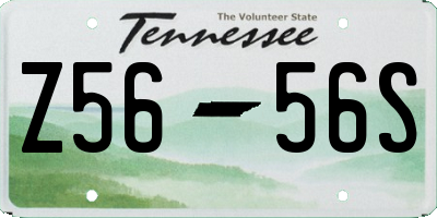 TN license plate Z5656S
