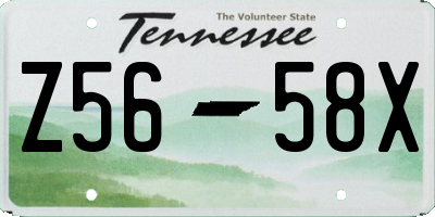 TN license plate Z5658X