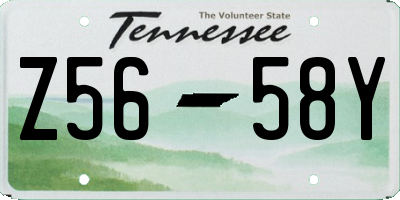 TN license plate Z5658Y