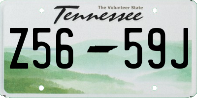 TN license plate Z5659J