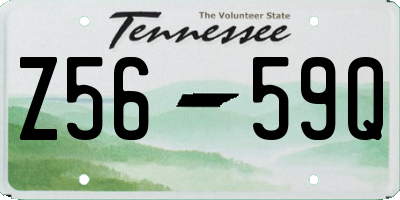 TN license plate Z5659Q