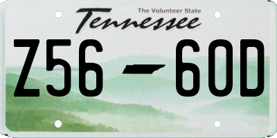 TN license plate Z5660D
