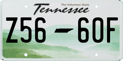 TN license plate Z5660F