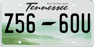 TN license plate Z5660U