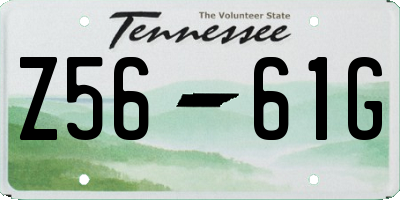 TN license plate Z5661G