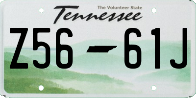 TN license plate Z5661J