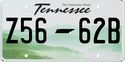 TN license plate Z5662B