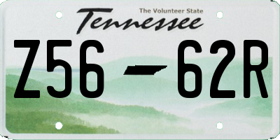 TN license plate Z5662R