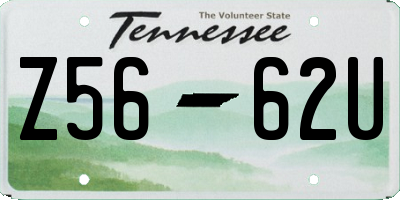 TN license plate Z5662U