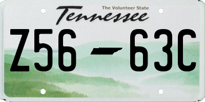 TN license plate Z5663C
