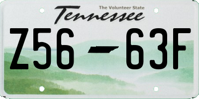 TN license plate Z5663F