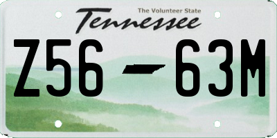 TN license plate Z5663M