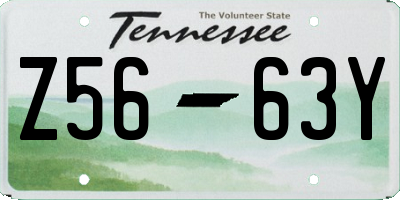 TN license plate Z5663Y