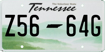 TN license plate Z5664G