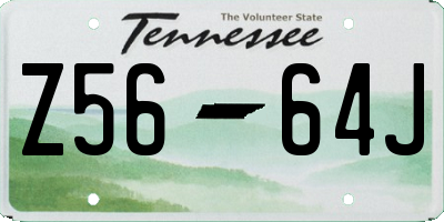 TN license plate Z5664J