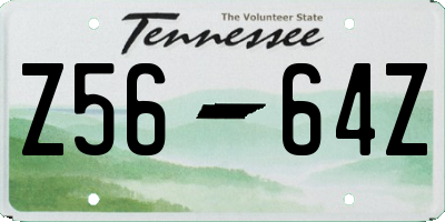 TN license plate Z5664Z