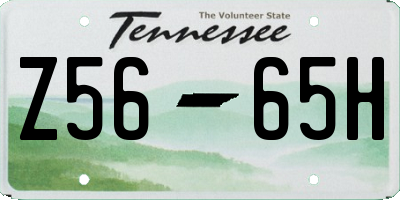 TN license plate Z5665H