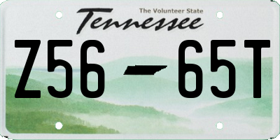 TN license plate Z5665T