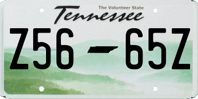 TN license plate Z5665Z