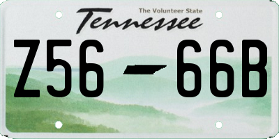 TN license plate Z5666B