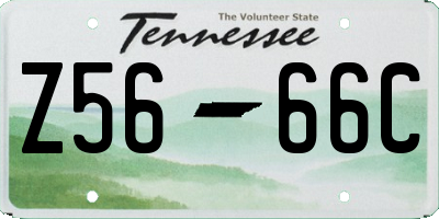 TN license plate Z5666C
