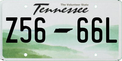 TN license plate Z5666L