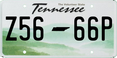 TN license plate Z5666P