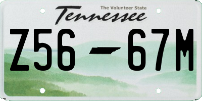 TN license plate Z5667M