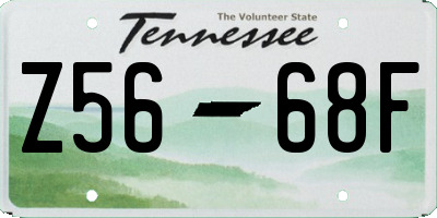 TN license plate Z5668F