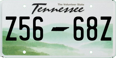 TN license plate Z5668Z
