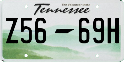 TN license plate Z5669H