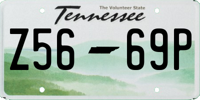 TN license plate Z5669P